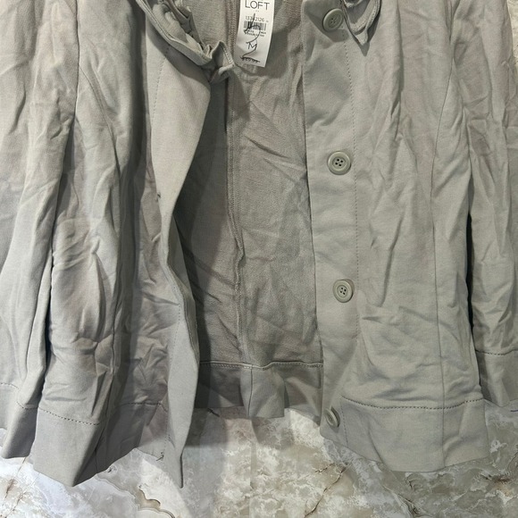 LOFT Women's Ruffle Collar Button Front Jacket‎ - Size M - New With Tags - Picture 2 of 8
